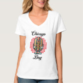 Chicago Hot dog Retro Pop Art T-shirt (Voorkant)