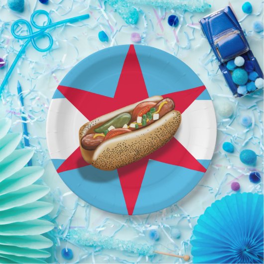 Chicago hotdog party papier bord (Feest)
