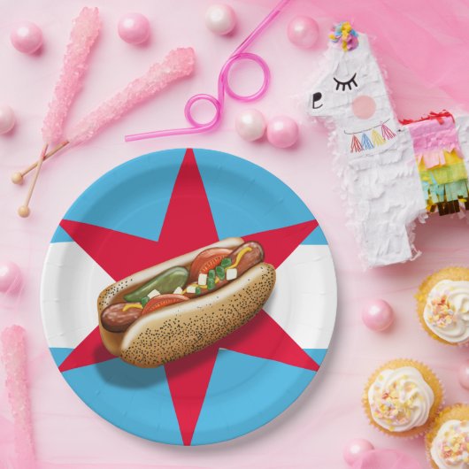 Chicago hotdog party papier bord (Feest)