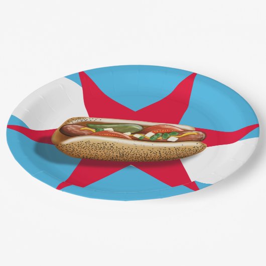 Chicago hotdog party papier bord (Gekanteld)