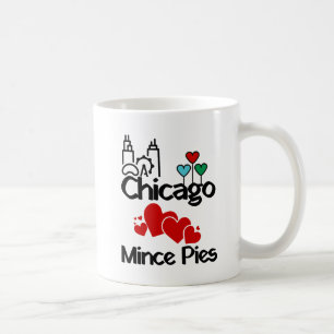 Chicago houdt van Mince Pies stadsgezicht Koffiemok