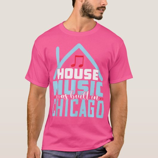 Chicago House Music -  EDM Disco DJ T-shirt (Voorkant)