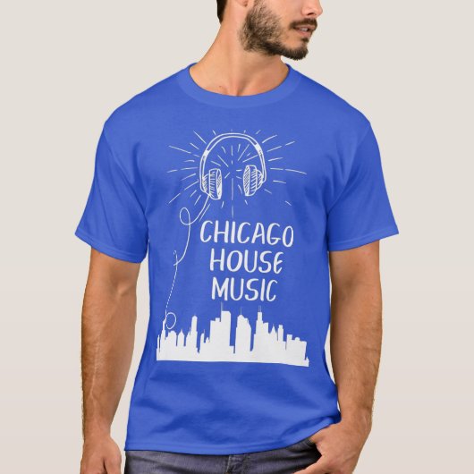 Chicago House Music Techno Electronic Dance DJ T-shirt (Voorkant)