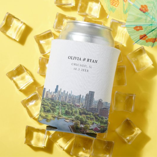 Chicago Huwelijksgunst Custom Blikjeskoeler (Insitu Zomer)