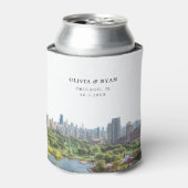 Chicago Huwelijksgunst Custom Blikjeskoeler (Blikje Voorkant)