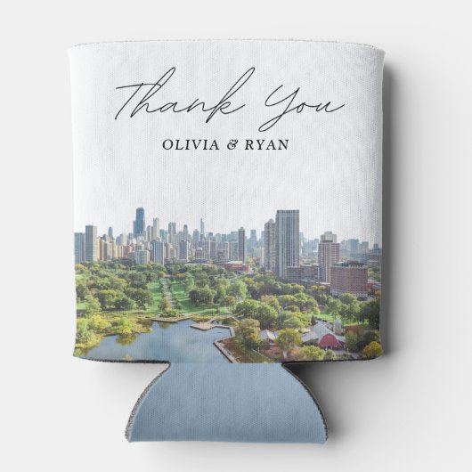 Chicago Huwelijksgunst Custom Blikjeskoeler (Achterkant)