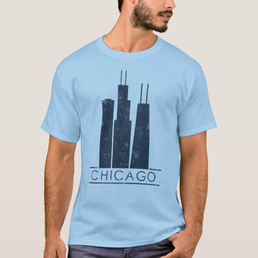 Chicago - Iconische Skyscrapers T-shirt (Voorkant)