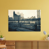 Chicago ICRR Building Train Yards 1971 Foto Canvas Afdruk (Insitu (Woonkamer))