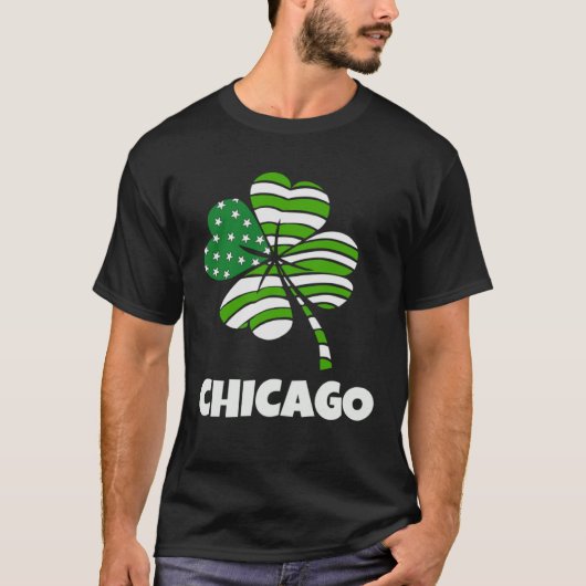 Chicago Ierse Amerikaanse St Paddy's Day Parade Lu T-shirt (Voorkant)