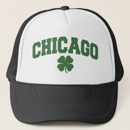 Chicago (Ierse shamrock) Trucker Pet (Voorkant)