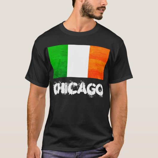 Chicago Ierse trots met Ierse vlag T-shirt (Voorkant)