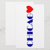 chicago ik hou van briefpapier (Voorkant / Achterkant)