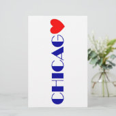 chicago ik hou van briefpapier (Staand voorkant)