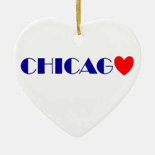 chicago ik hou van keramisch ornament