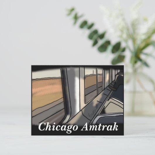 Chicago, IL-amtrak Briefkaart (Staand voorkant)