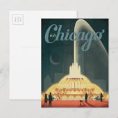 Chicago, IL - Bezoek Chicago Briefkaart (Voorkant / Achterkant)