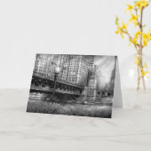 Chicago, IL - Brug DuSable bouwde 1920 in - BW Kaart (Gele Bloem)