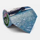 Chicago IL - Chicago River nabij Centennial Founta Stropdas (Opgerold)