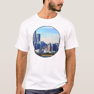 Chicago IL - Chicago silhouet en Navy Pier T-shirt