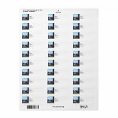 Chicago IL - Chicago Skyline and Navy Pier Etiket (Full Sheet)