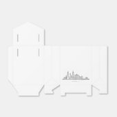 Chicago IL Cityscape Illustration Bedankdoosjes (Uitgevouwen)
