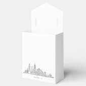 Chicago IL Cityscape Illustration Bedankdoosjes (Geopend)