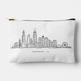 Chicago IL Cityscape Illustration Etui