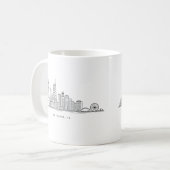 Chicago IL Cityscape Illustration Koffiemok (Voorkant links)