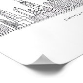 Chicago IL Cityscape Illustration Poster (Hoek)