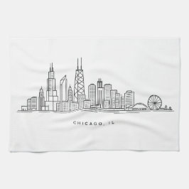 Chicago IL Cityscape Illustration Theedoek