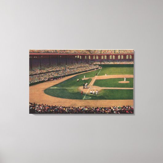 Chicago, IL - Comiskey Park, Home Bord, Basebal Canvas Afdruk (Voorkant)