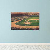 Chicago, IL - Comiskey Park, Home Bord, Basebal Canvas Afdruk (Insitu (Houten vloer))