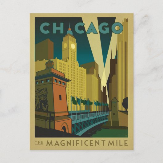 Chicago, IL - De schitterende Mile Briefkaart (Voorkant)