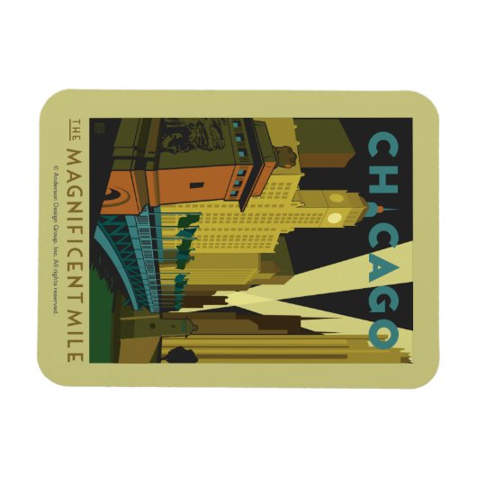 Chicago, IL - De schitterende Mile Magneet (Horizontaal)