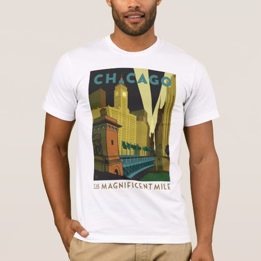 Chicago, IL - De schitterende Mile T-shirt (Voorkant)