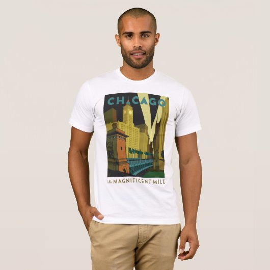 Chicago, IL - De schitterende Mile T-shirt (Voorkant volledig)