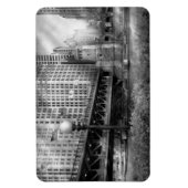 Chicago, IL - DuSable Bridge gebouwd in 1920 - BW Magneet (Verticaal)