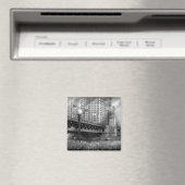 Chicago, IL - DuSable Bridge gebouwd in 1920 - BW Magneet (Insitu (Vaatwasser))