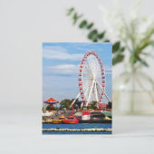 Chicago IL - Ferris Wheel bij Navy Pier Briefkaart (Staand voorkant)