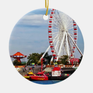 Chicago IL - Ferris Wheel bij Navy Pier Keramisch Ornament