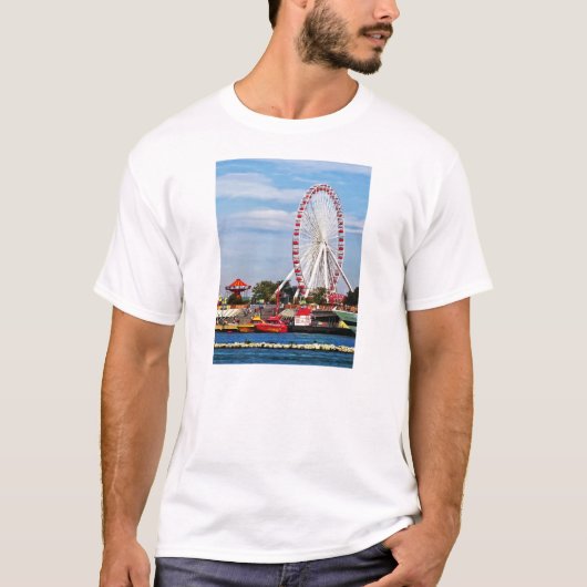 Chicago IL - Ferris Wheel bij Navy Pier T-shirt (Voorkant)