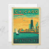 Chicago, IL - Geniet van de Lakefront Briefkaart (Voorkant / Achterkant)