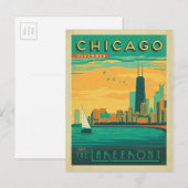 Chicago, IL - Geniet van de Lakefront Briefkaart (Voorkant / Achterkant)