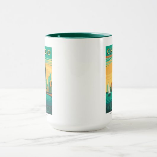 Chicago, IL - Geniet van de Lakefront Mok (Midden)