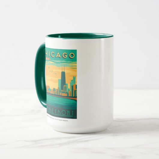 Chicago, IL - Geniet van de Lakefront Mok (Voorkant links)