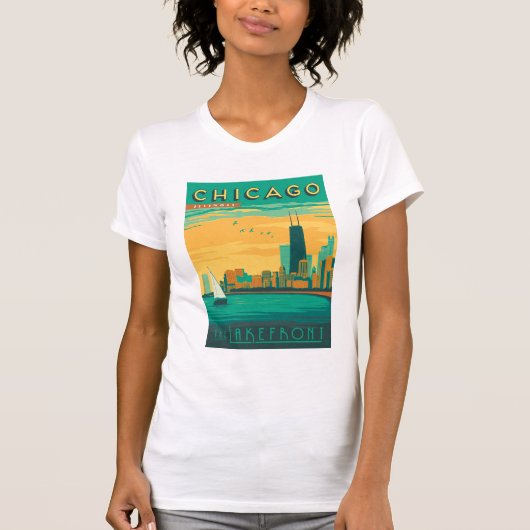 Chicago, IL - Geniet van de Lakefront T-shirt (Voorkant)