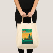 Chicago, IL - Geniet van de Lakefront Tote Bag (Voorkant (product))