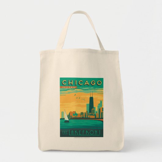 Chicago, IL - Geniet van de Lakefront Tote Bag (Voorkant)