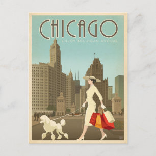 Chicago, IL - Geniet van Michigan Avenue Briefkaart