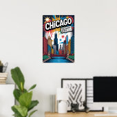Chicago IL Graffiti Stedelijk Reisposter Poster (Thuiskantoor)